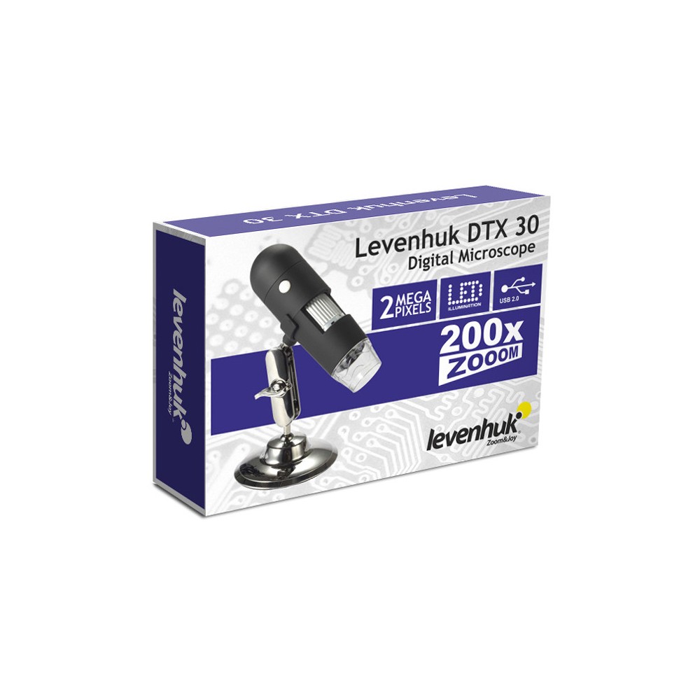 Microscopi digital USB Levenhuk DTX 30. Sensor 2 Mp (20x-230x)