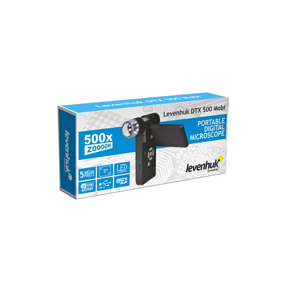 Microscopio digital USB Levenhuk 500 Mobi. Sensor 5 Mp