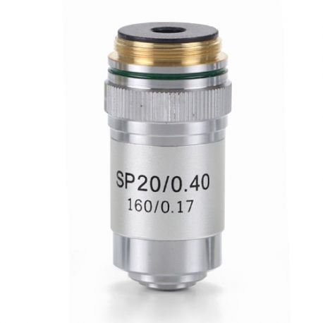 Bioblue AE-5594 microscope objective. Semiplaneachromatic 20x/0.40