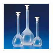 Matràs aforat plàstic PMP amb tap. Capacitat 100 ml