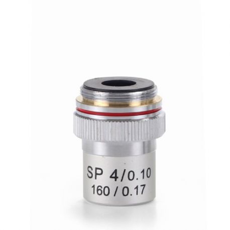 Bioblue AE-5591 microscope objective. Semiplaneachromatic 4x/0.10