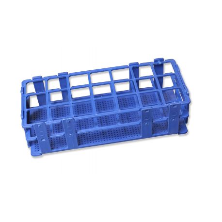 PP plastic rack suitable for 20 mm tubes. Capacity 40 tubes