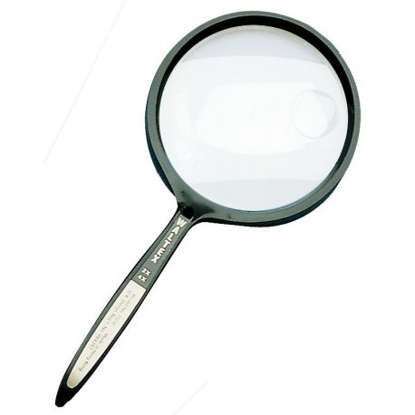 M-7507 bifocal handheld magnifier. Organic lens diameter 75 mm (2x-4x)