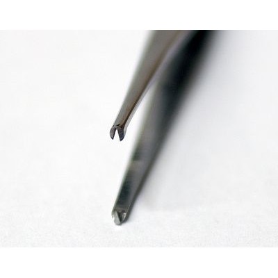 Pinzas disección dentadas 1x2. Punta roma 140 mm