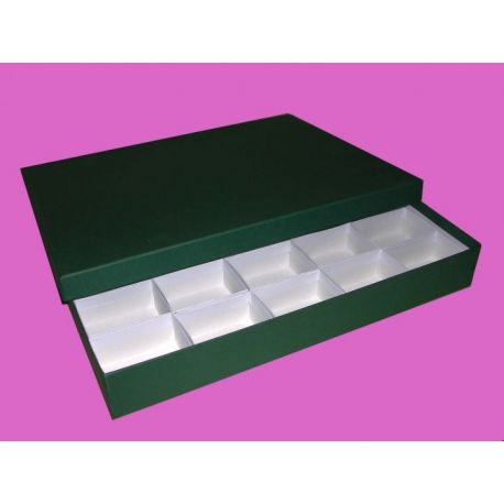 Cardboard mineral box 25 pieces. Compartments 75x55x50 mm