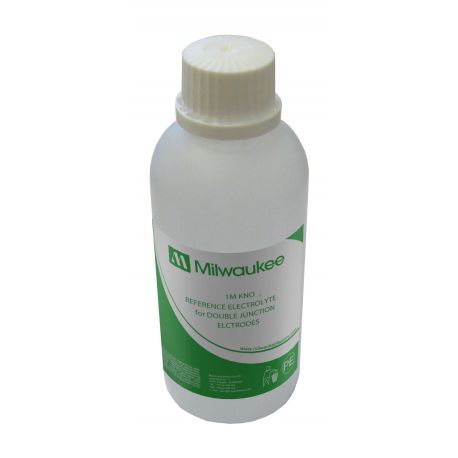 Solución electrolítica 1M KNO3 rellenar electrodos pH y ORP MA-9012. Frasco 250 ml
