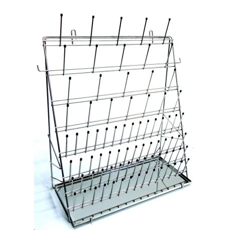 Escurridor mixto acero inoxidable 550x670 mm. Capacidad 80 terminales