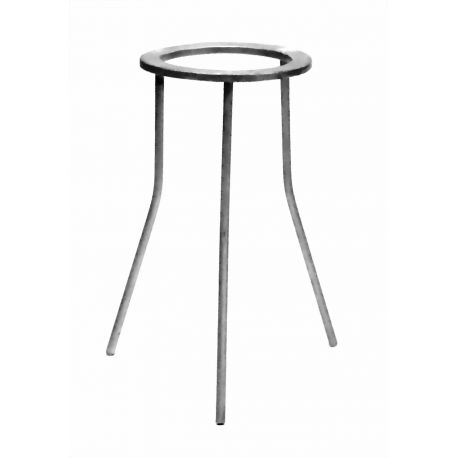 Painted iron tripod support. Flat ring 250x130 mm