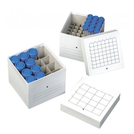 Freezable carton box cryotubes CBOX-081. Capacity 81x2 ml