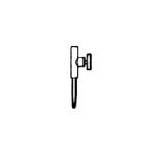 Glass burette thread stopcock stripe PP Proton graduated 0'10ml. Capacity 50 ml.