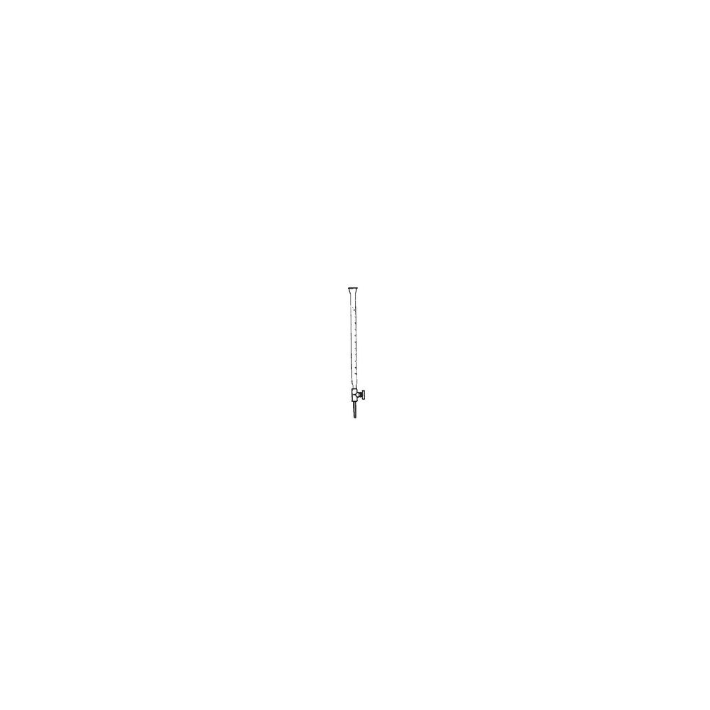 Bureta vidre franja clau rosca PP Proton graduada 0'05 ml. Capacitat 10 ml