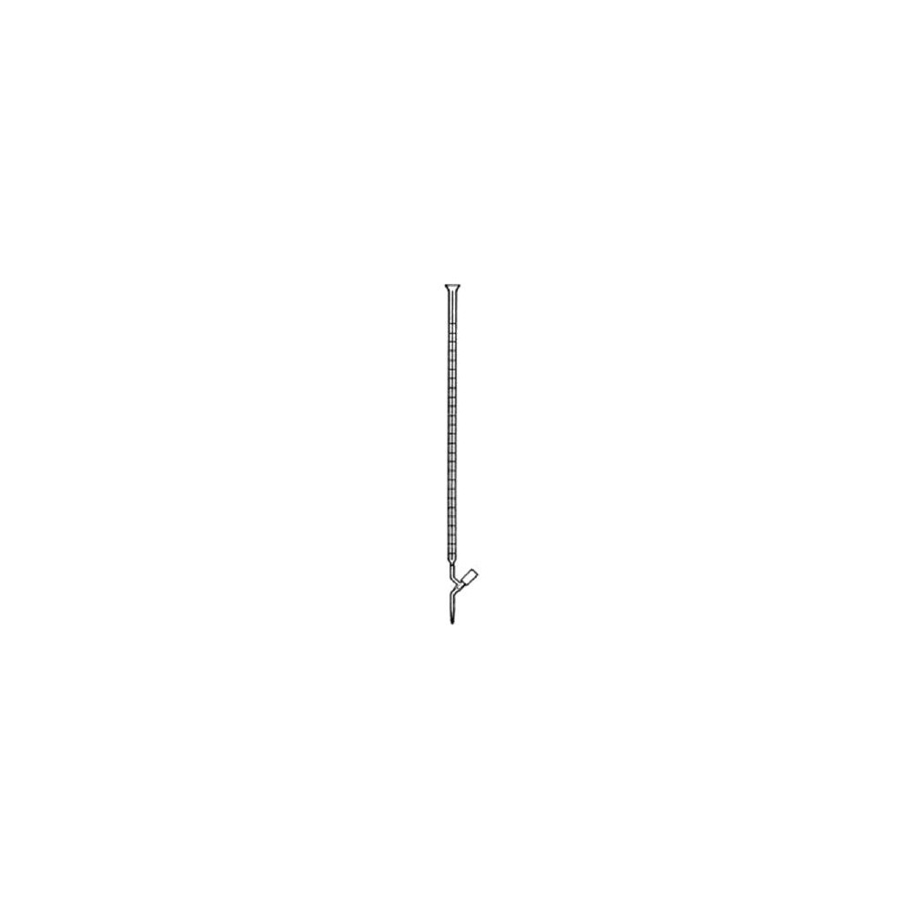 Bureta vidrio franja llave punzón PTFE graduada 0'05ml. Capacidad 10ml.