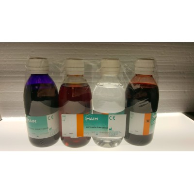 Tinción Gram-Hücker completa QCA-8800. Frascos 4x250 ml