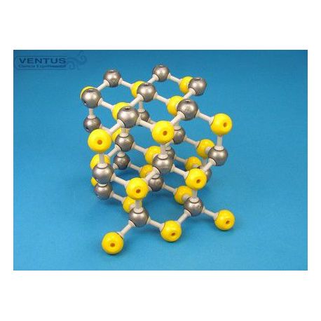 Modelo cristalográfico MKO-125-45. Esfalerita de zinc, 45 átomos