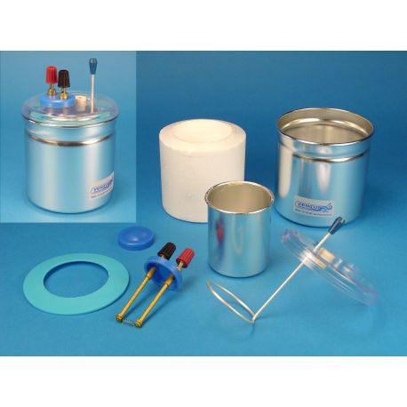 Joule calorimeter V-13165. Heated aluminum cups