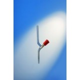 Bureta vidrio franja llave punzón PTFE graduada 0'10ml. Capacidad 25ml.