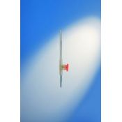 Glass burette thread stopcock stripe PP Proton graduated 0'10ml. Capacity 25 ml.