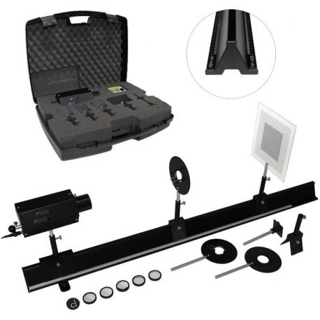 Prismatic optical bench DO-106023. 40 mm framed glass lenses