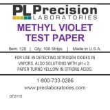 Tiras indicadoras papel violeta de metileno P-120. Tubo 100 unidades