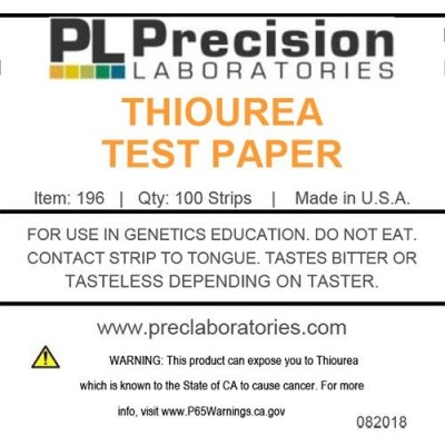 Tires reactives paper tiourea P-196. Tub 100 unitats