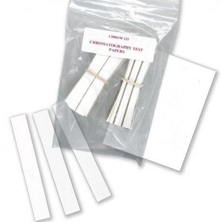 Chromatography papers 90 g/m 19x153 mm. Bag of 50 strips