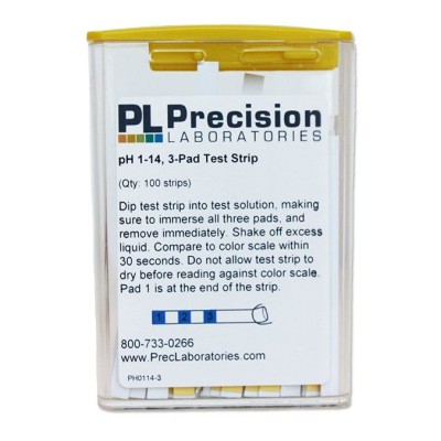 Tires indicadores plàstic pH 1-14 (1'0 pH) PH-0114-3. Bossa 100 unitats