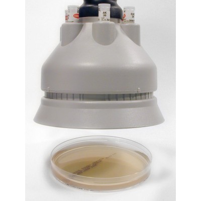 Dispensador discos antibiogramas 90 mm ST-90. Capacidad 6 tubos