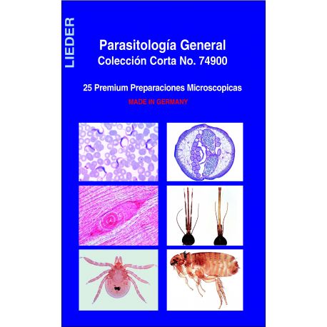 Preparaciones microscópicas L-74900 (25p). Parasitología reducida