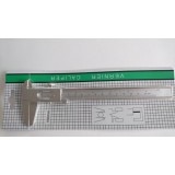 Pie de rey mecánico acero pulido mate M-1910. Capacidad 150 mm en 0'10 mm