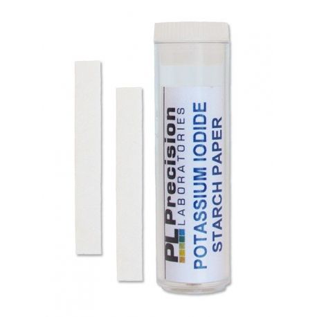 Starch and potassium iodide P-160 paper test strips. Tube 100 units