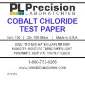 Tiras reactivas papel cobalto II cloruro P-150. Tubo 100 unidades
