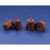 Tap goma gris 2 preforats Ver-18P. Mides 18x14x20 mm