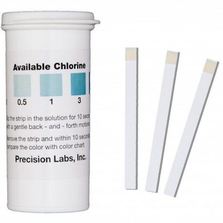 Tiras reactivas cloro 0-0'5-1-3-5 ppm CHL-05. Tub 50 unidades