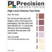 Tires reactives clor 0-0'5-1-3-5 ppm CHL-05. Tub 50 unitats