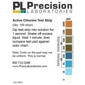 Tires reactives clor 0-0'5-1-3-5 ppm CHL-05. Tub 50 unitats