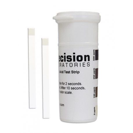 Peracetic acid test strips 0-100-250-500 ppm PAA-500. Tube 100 units