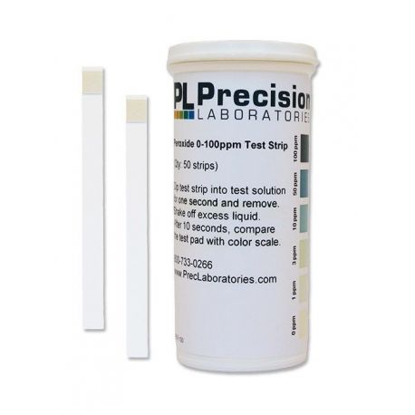 Peroxide test strips 0-1-3-10-50-100 ppm PER-100. Tube 100 units