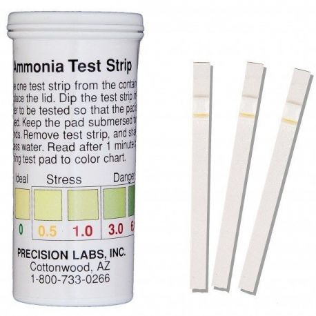 Ammonia test strips 0-0.5-1-3-6 ppm AMM-6. Tube 25 units