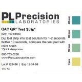 Tires reactives QAC 0-10-20-50-100 ppm QAC-100. Tub 100 unitats
