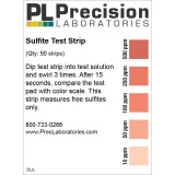 Tires reactives sulfit 10-50-100-250-500 ppm SUL. Tub 50 unitats