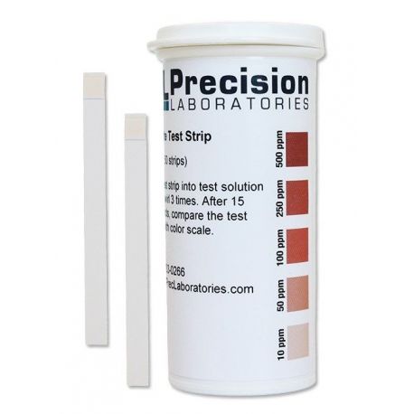 Sulfite test strips 10-50-100-250-500 ppm SUL. Tube 50 units