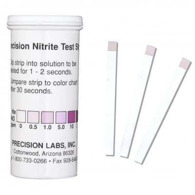 Tiras reactivas nitrito 0-0'5-1-5-10-25 ppm NIT-25. Tubo 25 unidades