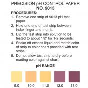Tiras indicadoras plástico pH 9-13 (0'5 pH) PH-9013-1. Bolsa 50 unidades