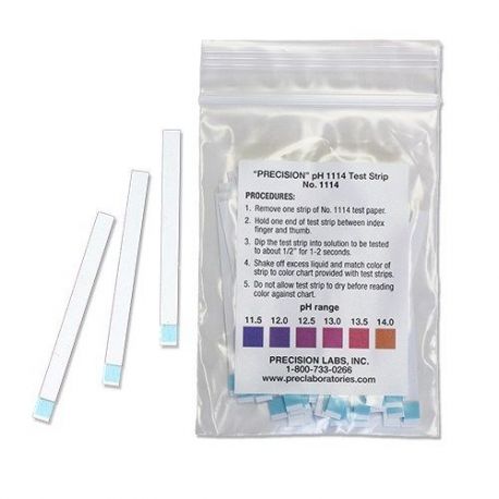 Plastic indicator strips pH 11.5-14 (0.5 pH) PH-1114-1. Bag 50 units