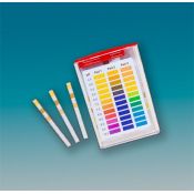 Tiras indicadoras plástico pH 4'5-10 (0'5 pH) PH-4510-3. Caja 100 unidades