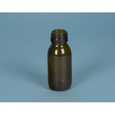 Flascó vidre topazi amb tap rosca. Capacitat 125 ml