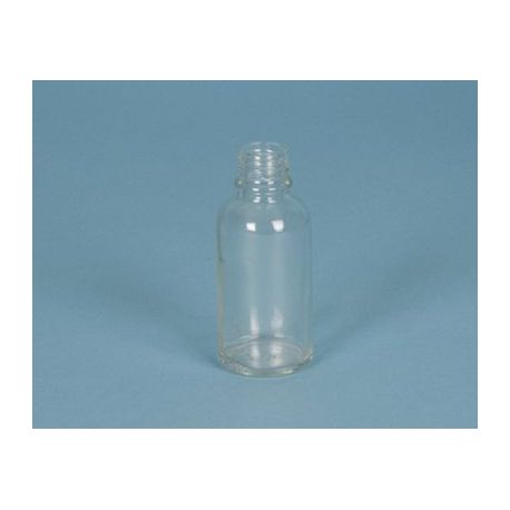 Colorless glass bottle with D-28 screw cap. Capacity 60ml