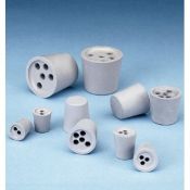 Tap goma gris 5 preforats Ver-27P. Mides 27x22x25 mm