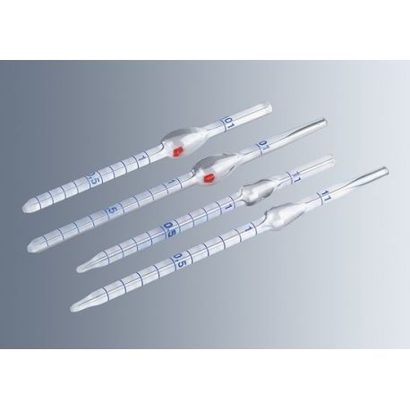 Thoma leukocyte dilution pipette. Graduation 1/10 blue