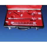 Equip química destil·lació fraccionada esmerilat 29/32. Maleta 6 peces